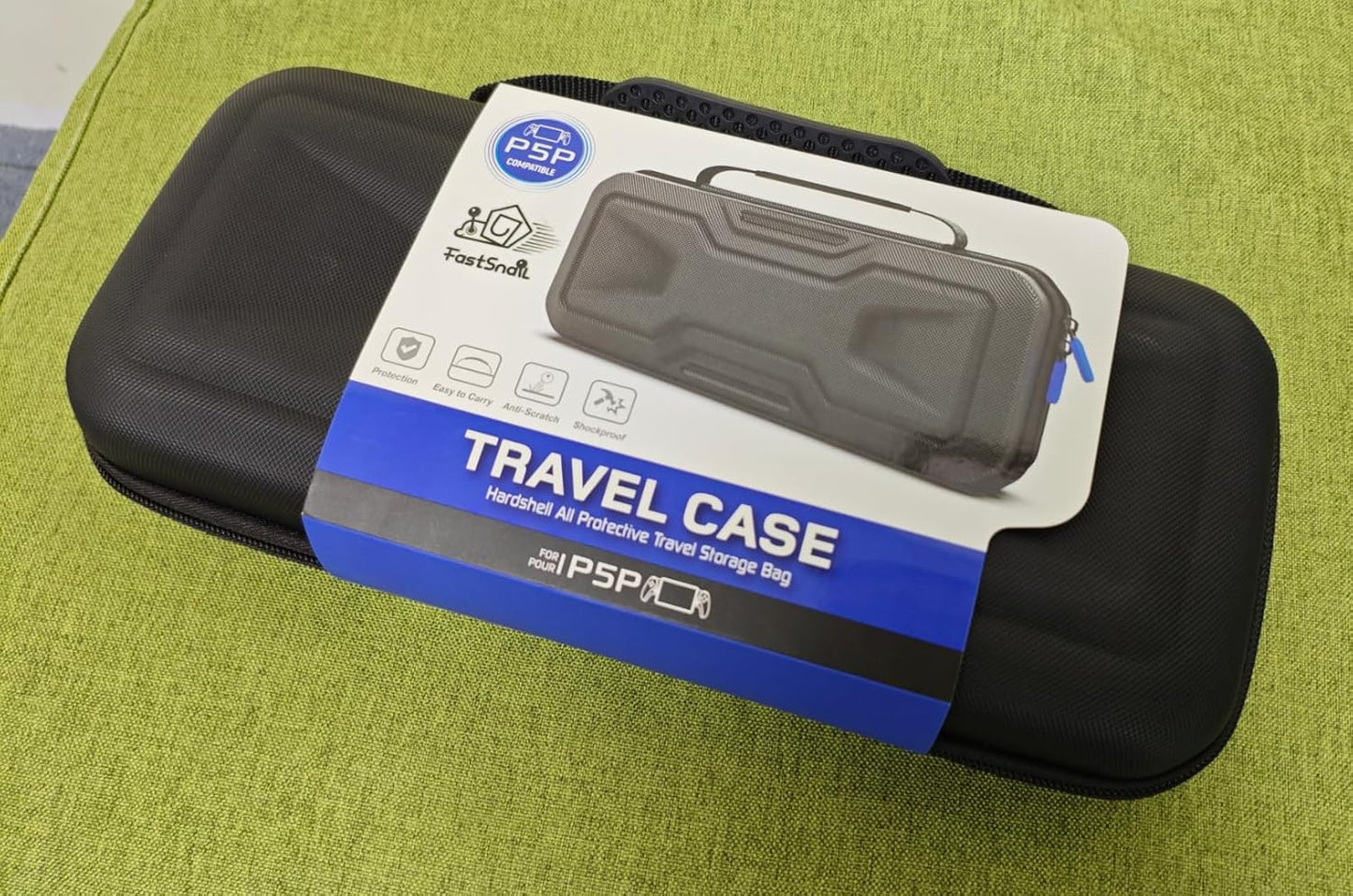 Protective Carrying Case for Playstation Portal Remote Player, Accessories for PS Portal Case with EVA Hard Shell, Anti-scratch Shockproof Waterproof Bag for PS5 Portal Console, Carbon Black