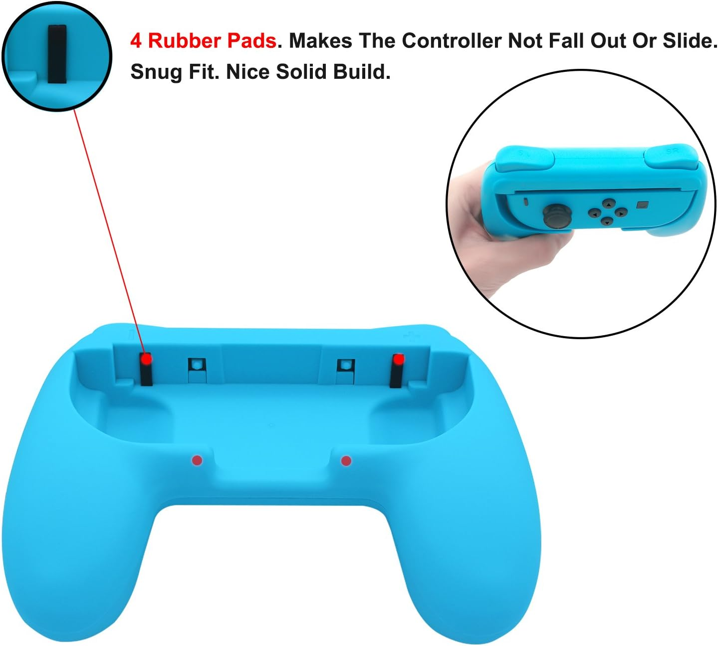 4 Pack Grips Kit Compatible with Nintendo Switch for Joy Con, Wear-Resistant Grip Controller for Joy con & OLED Model with 12 Thumb Grip