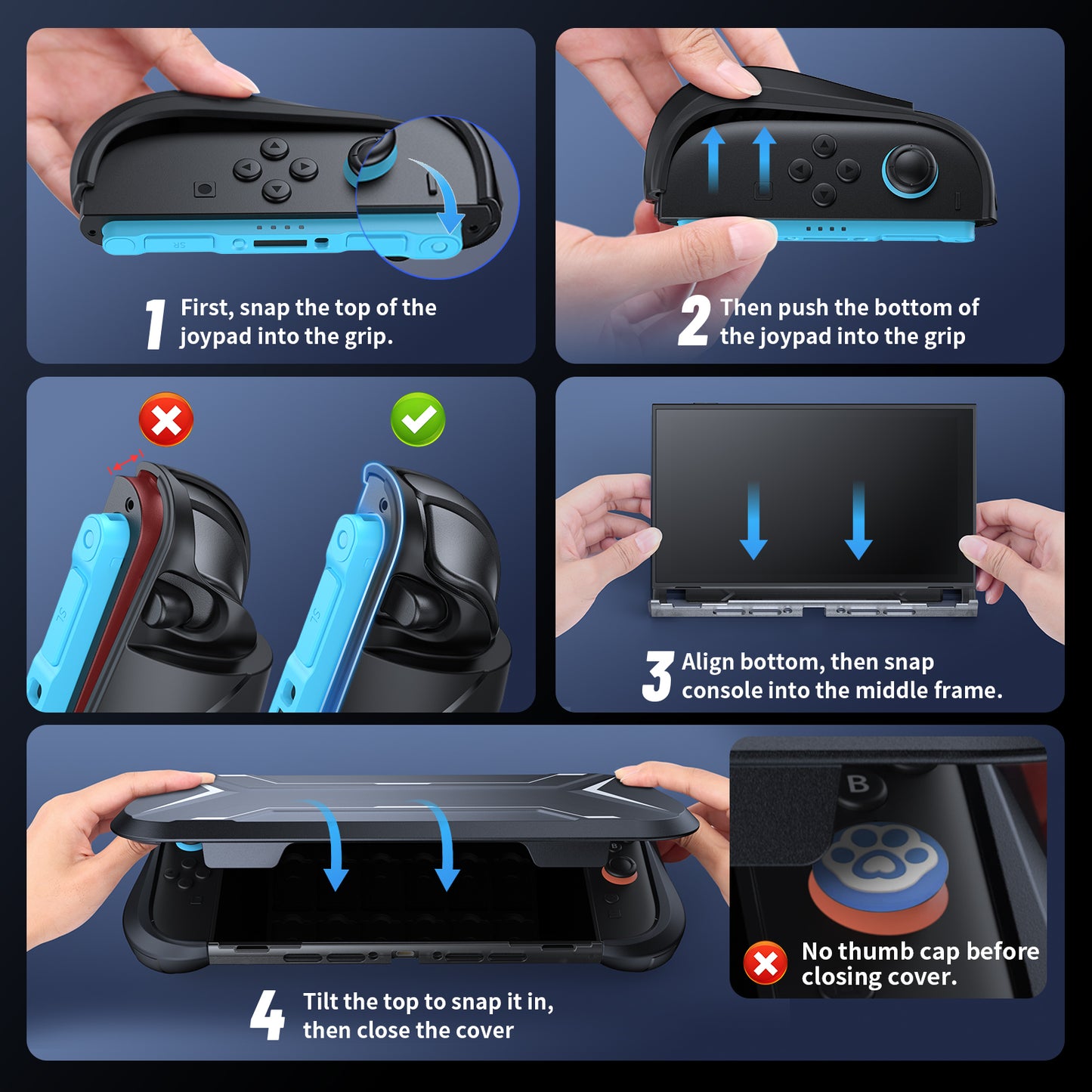 FASTSNAIL Switch 2 Protective Cover with 10,000mAh PD 20W Fast Charging Power Bank