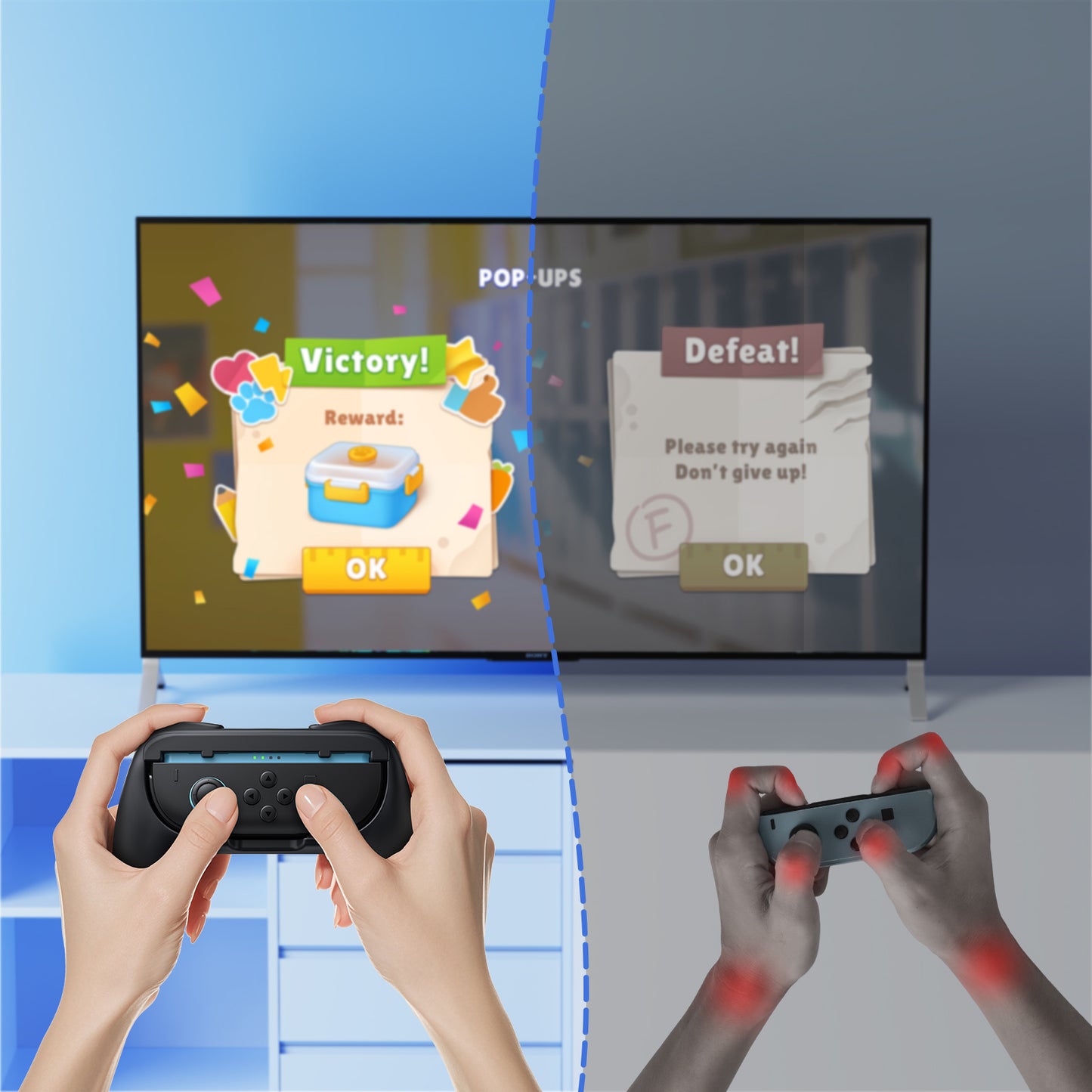 FASTSNAIL Grips for Nintendo Switch 2 (2025) for Joy-Con 2, Wear-Resistant & Anti-Slip Switch2 Controllers Grips Handle Kit