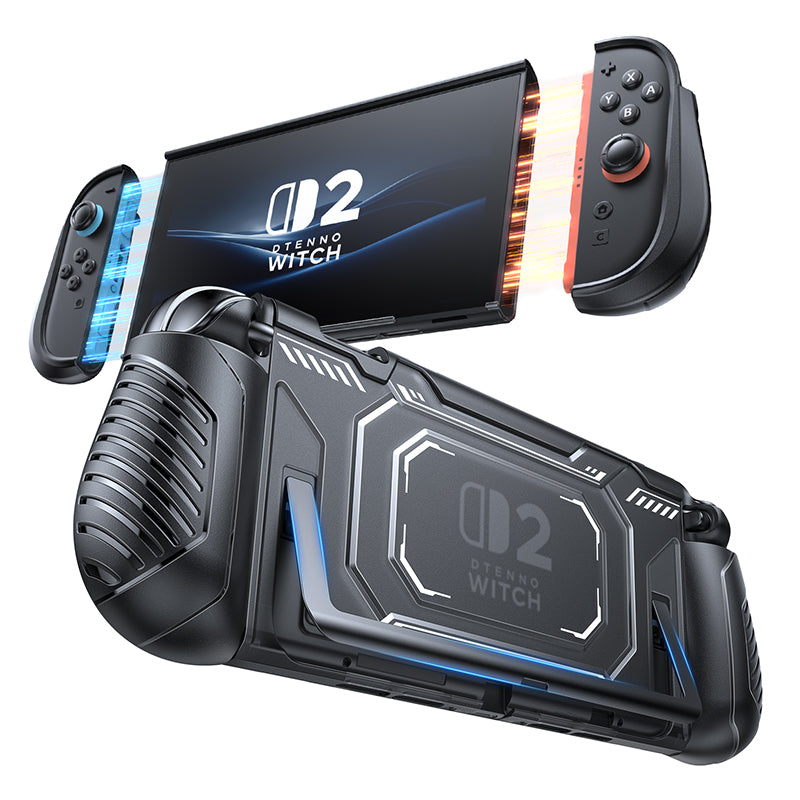 FASTSNAIL Protective Cover Case for Switch 2 with Dockable TPU Middle Frame, Comfortable Handheld Shell Case for Switch 2 Accessories