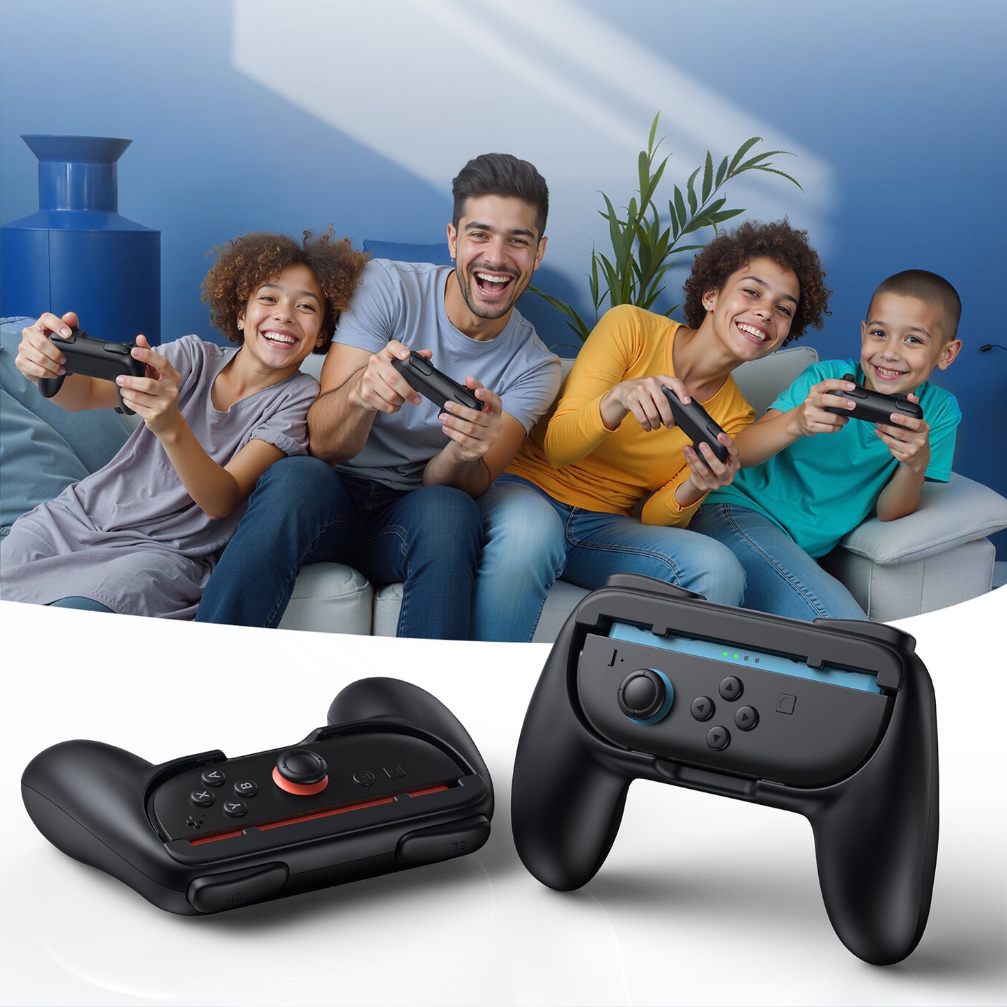 FASTSNAIL Grips for Nintendo Switch 2 (2025) for Joy-Con 2, Wear-Resistant & Anti-Slip Switch2 Controllers Grips Handle Kit